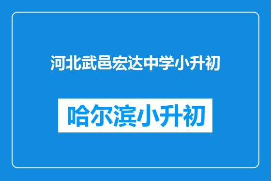 河北武邑宏达中学小升初