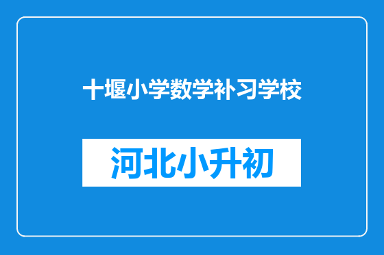 十堰小学数学补习学校