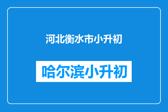 河北衡水市小升初