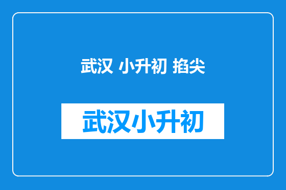 武汉 小升初 掐尖