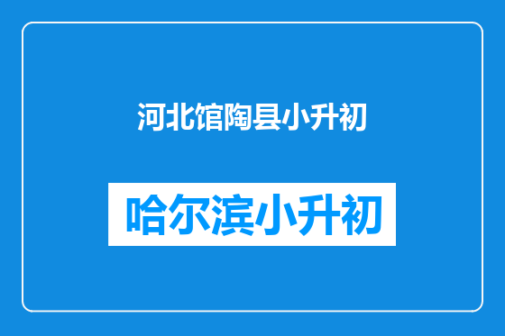 河北馆陶县小升初