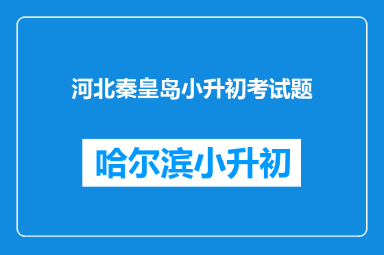 河北秦皇岛小升初考试题