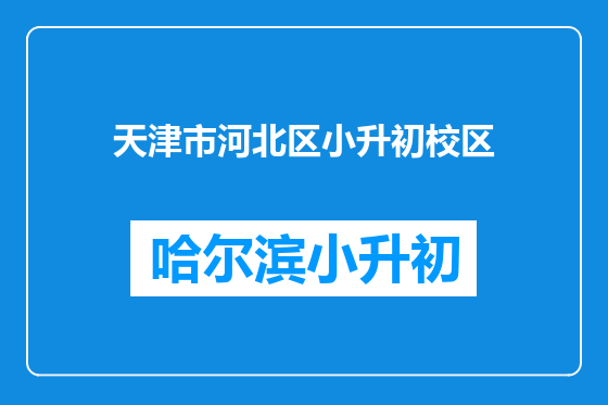 天津市河北区小升初校区