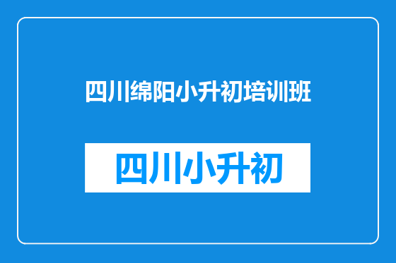 四川绵阳小升初培训班