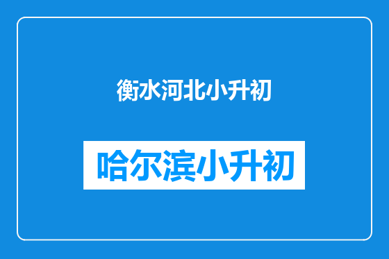衡水河北小升初