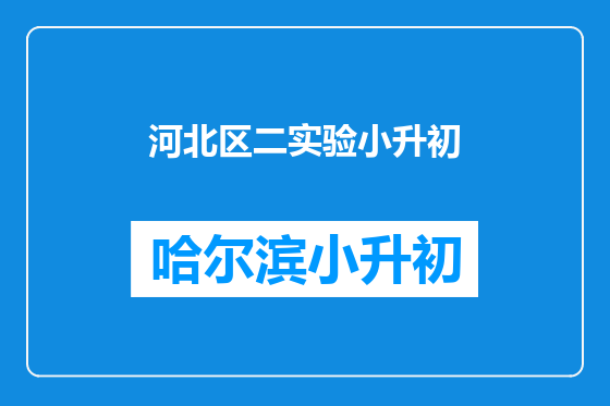 河北区二实验小升初