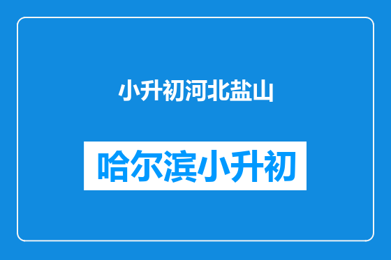 小升初河北盐山