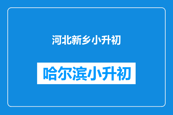 河北新乡小升初