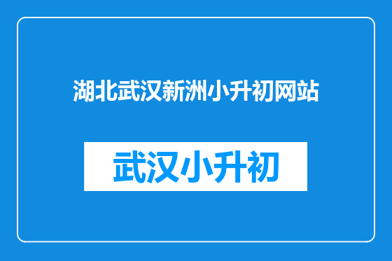 湖北武汉新洲小升初网站