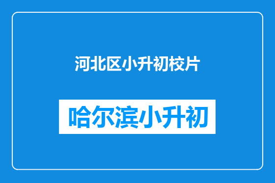 河北区小升初校片