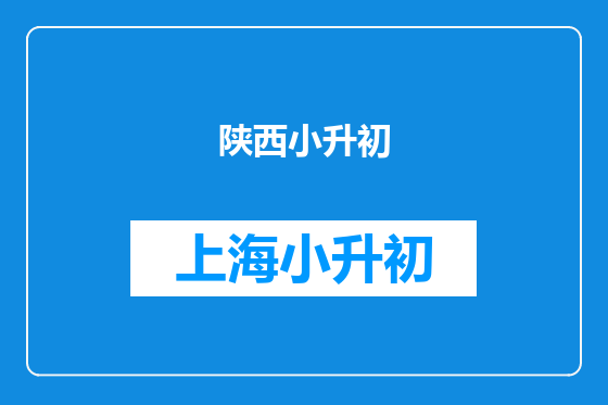 陕西小升初
