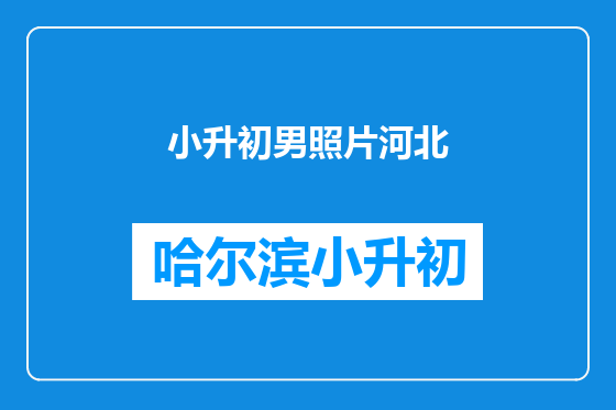 小升初男照片河北