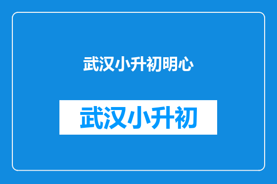 武汉小升初明心