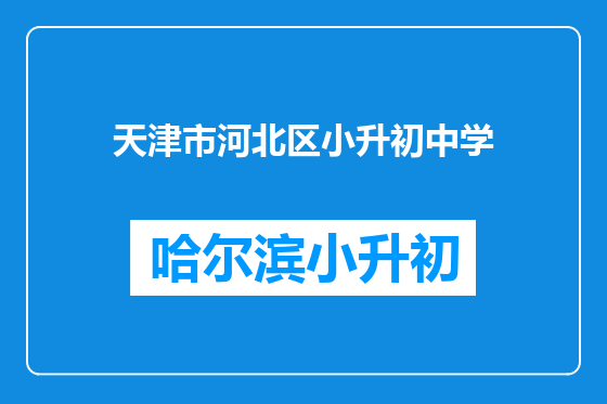 天津市河北区小升初中学