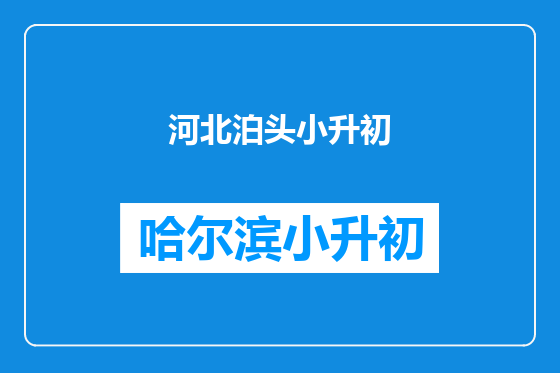 河北泊头小升初