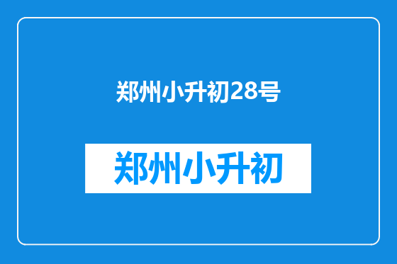 郑州小升初28号