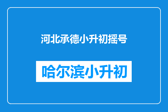 河北承德小升初摇号