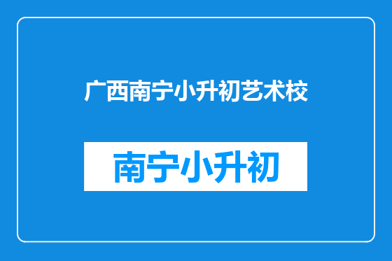 广西南宁小升初艺术校