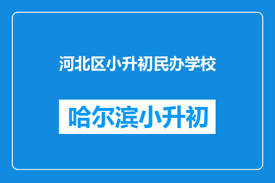 河北区小升初民办学校