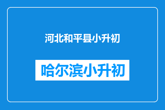 河北和平县小升初