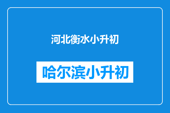 河北衡水小升初