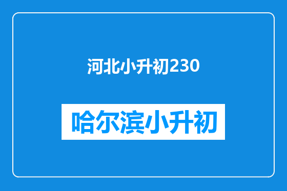 河北小升初230