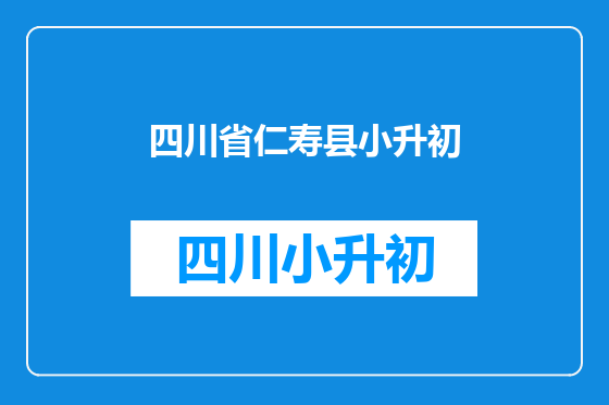 四川省仁寿县小升初