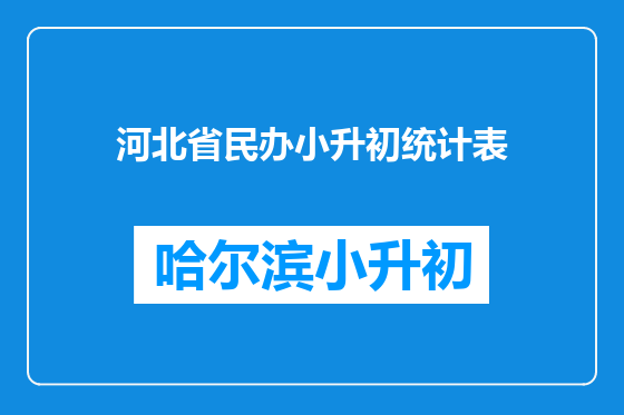 河北省民办小升初统计表
