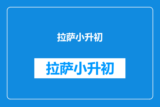 拉萨小升初