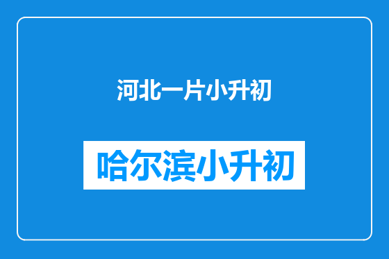 河北一片小升初
