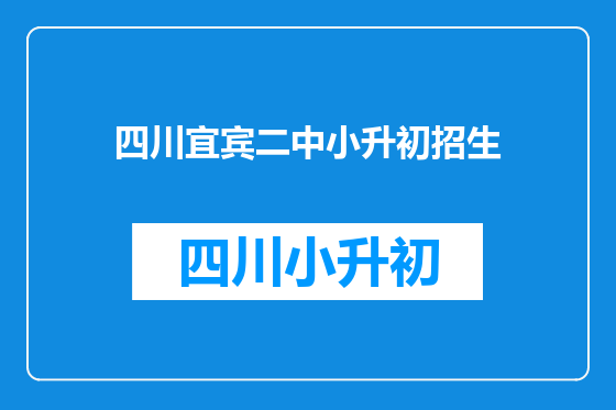四川宜宾二中小升初招生